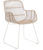 Click to swap image: &lt;strong&gt;Marina Laze Arm Chair - Linen/Sand&lt;/strong&gt;&lt;br&gt;Dimensions: W560 x D605 x H860mm